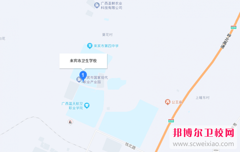 來賓市衛(wèi)生學(xué)校地址在哪里，哪個(gè)地區(qū)，哪個(gè)城市?