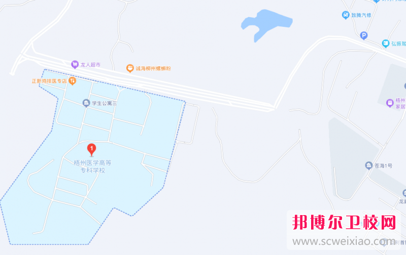 梧州醫(yī)學高等?？茖W校地址在哪里，哪個地區(qū)，哪個城市?