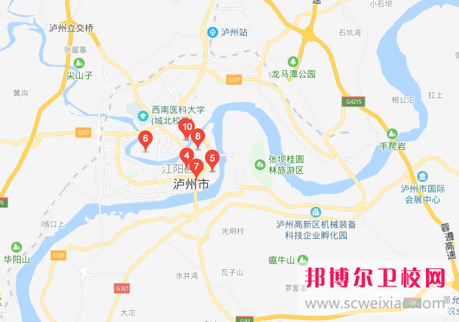 瀘州醫(yī)學院衛(wèi)生學校地址，乘車路線